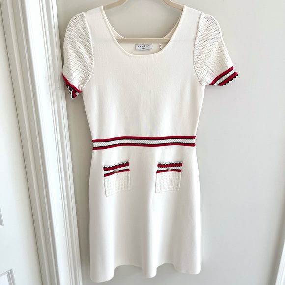 Sandro Dress, Beautiful White And Red Color. - Picture 2 of 2